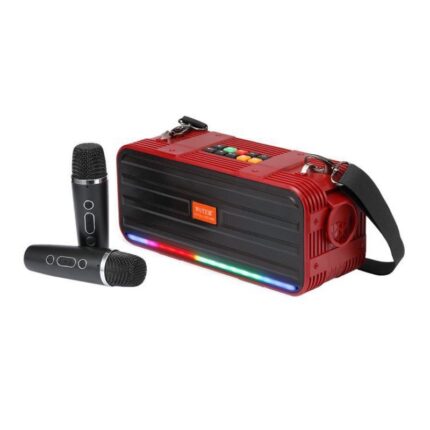 Ασύρματο ηχείο Bluetooth με 2 μικρόφωνα Karaoke - WS950 - 810248 - Red